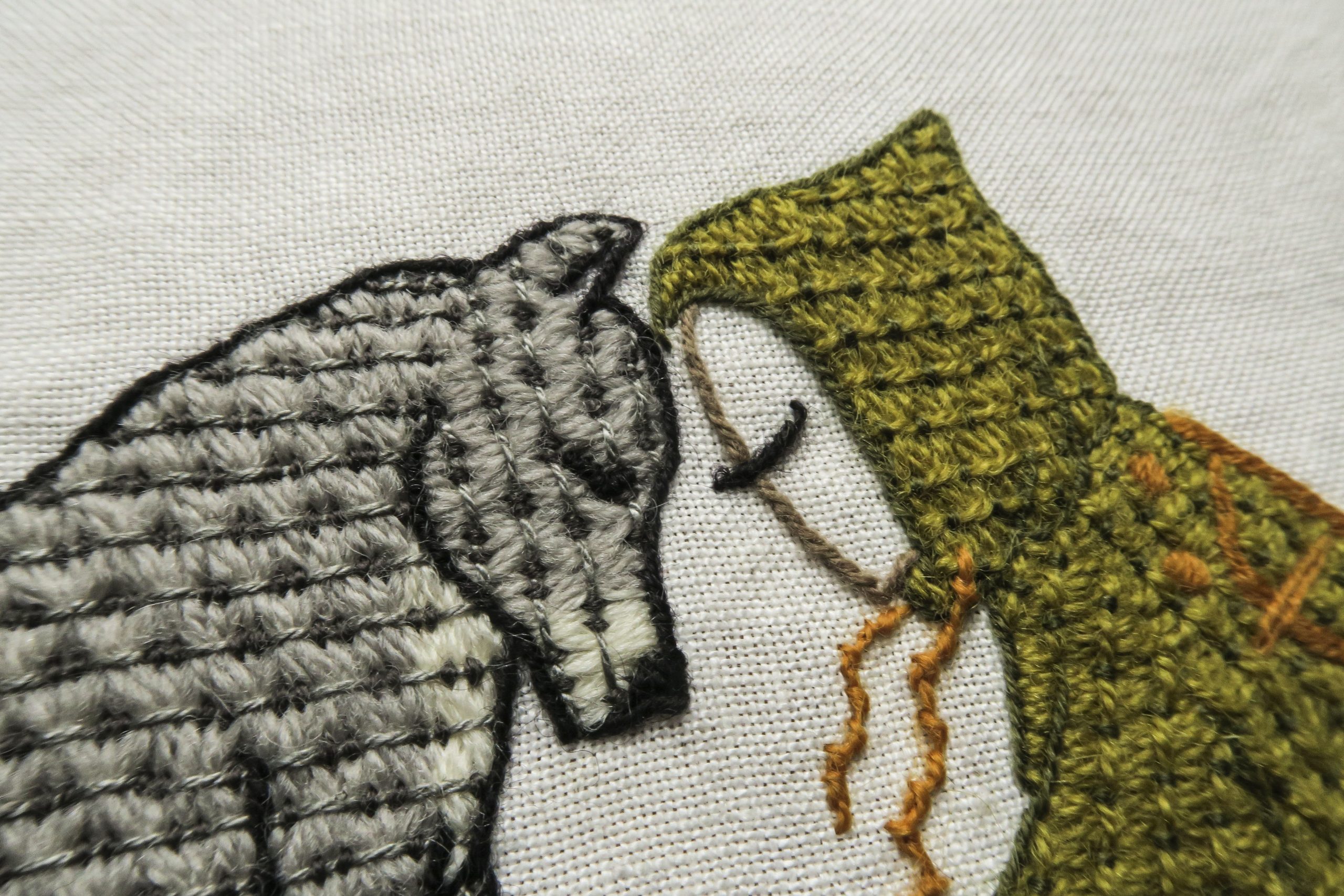 Broderi på Øhavsmuseet tryl med tråd på Øhavsmuseet i efterårsferien